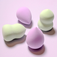 Offre Spéciale : Lot de 4 Éponges de Maquillage Professionnelles Sans Latex, Véganes, à Marque Blanche, avec Support, en Gros