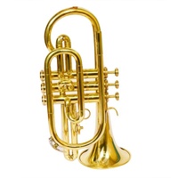 Brass Professional Cornet B Flat Bugle Trumpet with Hard Case