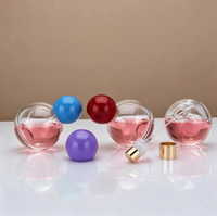 Flacon de parfum luxueux et élégant, personnalisation en gros, bouteilles en verre transparent haut de gamme, bouchons à bille bleus, diffuseur à bâtonnets avec décalcomanie
