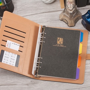 Lá Lỏng Lẻo Ràng Buộc Máy Tính Xách Tay Kế Hoạch Nhật Ký Với Chỉ Số <span class=keywords><strong>Tab</strong></span> Chia - Product Image 5