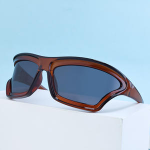 Nouvelles lunettes de soleil Y2K pour femmes, protection UV400, monture PC, verres noirs, style cyclisme extérieur Gl-Lh209 - Product Image 5