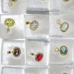 Collana Gemnel con Pietra Portafortuna, 12 Colori del Mese, Zirconia Cubica, in Argento 925 Dorato, Design a Polsino Rotondo per Donna - Product Image 6