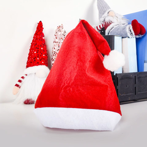 Prix de gros Chapeau de Noël pour adulte Chapeau de père Noël classique Cadeaux de Noël promotionnels Chapeau pour la décoration de la maison et du restaurant - Product Image 1