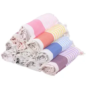 Quick Dry Sand FreeTurkish Beach Towels 39 x 71 Inch 100*180cm Oversized Cotton Beach Blanket Absorbent Towels