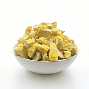 Venta al por mayor de fábrica: Rodajas de durian liofilizadas dulces, envasadas al vacío a granel, snack saludable. - Product Image 1