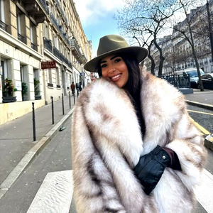 <span class=keywords><strong>Manteau</strong></span> en fausse fourrure de renard OFTBUY pour <span class=keywords><strong>femme</strong></span>, veste courte rayée oversize, épaisse, moelleuse et chaude pour l'<span class=keywords><strong>hiver</strong></span>, personnalisable OEM, faible MOQ, expédition rapide - Product Image 4