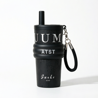 Mug de voyage personnalisé OEM en acier inoxydable avec manchon en silicone à motif serpent, couvercle à paille et isolation à double paroi