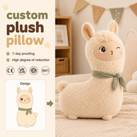 Almohada de Peluche de Alpaca con Diseño Personalizado, Fabricada con Algodón Ecológico, en Forma de Animal, con Diseños y Patrones Personalizados, OEM ODM