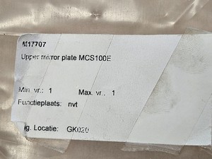 Plaque de miroir supérieure Plc Mcs100e neuve pour produit sous garantie - Product Image 2