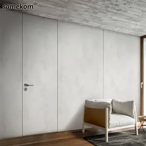 Samekomdoor लकड़ी शैली एल्यूमीनियम छिपा दरवाजे डिजाइन अदृश्य दरवाजा आधुनिक इंटीरियर फ्लश Frameless दरवाजा