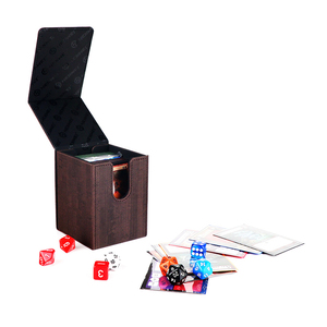 Étui de protection pour jeux de cartes en cuir PU mat anti-rayures avec couvercle rabattable - Product Image 1