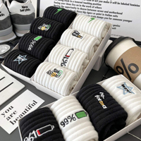 Chaussettes de sport montantes mi-mollet tendance pour l'automne-hiver, brodées, tricotées, anti-odeur, personnalisables avec impression