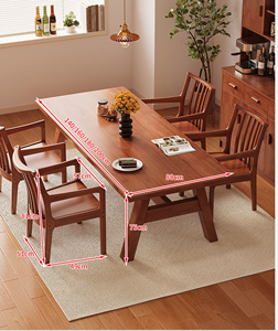 solid wood <b>large</b>-panel <b>desk</b> study table modern and simple home-use simple learning <b>desk</b> writing <b>desk</b> dining table and chair - Product Image 6