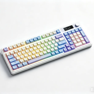 Teclado Mecánico de Membrana Aula S99PRO Azul Lluvia, 99 Teclas, 3 Modos Inalámbricos, Retroiluminación RGB, Perilla Multimedia, Pantalla Digital, para Oficina y Juegos - Product Image 1