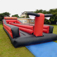 Location de carnaval gonflable bungee run challenge race double voie jeux de sport commercial bungee run