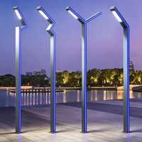 Lampes solaires modernes en aluminium pour piliers de cour, lampes LED pour aménagement paysager, lampes de poteau pour garage, éclairage de jardin
