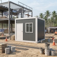 Casa Container Prefabbricata Singola con Struttura in Acciaio, Ufficio Modulare Temporaneo per Cantieri, Edificio Prefabbricato per Siti di Costruzione Tropicali