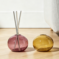 Diffuseur de parfum en verre rond de luxe Relaxlines avec boîte cadeau, couleur personnalisée, aromathérapie, 100 ml
