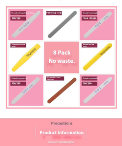 Kit de manucure professionnel : Bande de polissage en forme de diamant, éponge EVA double face, lime à ongles droite en bois, polissoir et kit de ponçage - Product Image 4