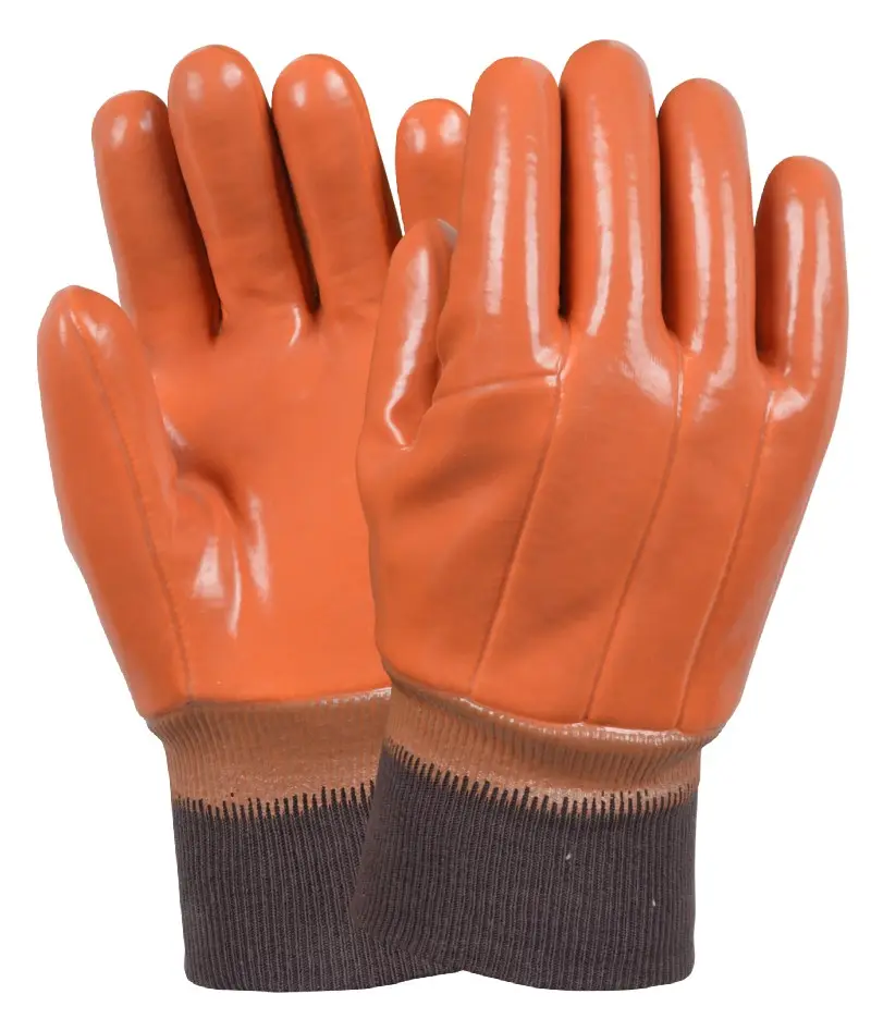 Htr Hoge Kwaliteit Pvc & Katoen Coldproof Anti-Slip Anti-Schurende Olie Slip Water Proof Mechanische Handschoenen