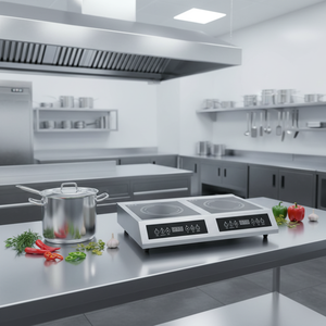 Nouvelle plaque de cuisson à induction commerciale double 3500W AM-CD205, haute puissance, offre une chaleur intense pour une cuisson rapide et efficace. - Product Image 3