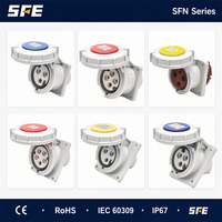 Prise de courant industrielle SFE CEE/IEC60309 étanche IP67 16A 32A 63A 125A monophasée triphasée 220 380 240 415V