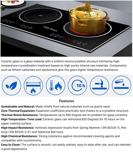 Plaque de cuisson en verre céramique de grande taille, épaisseur 6 mm, plaque de cuisson en verre céramique personnalisée - Product Image 5