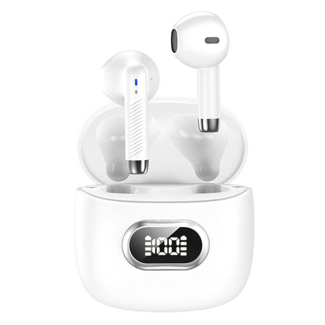 Noise Cancelling Earbuds HE050 TWS LED Power Indicator ENC Mic BassBoost ANC Headphones Smart Power Screen