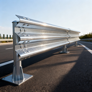 Barrière de sécurité routière en acier avec poteau vertical en métal galvanisé, barrières de circulation, sécurité extérieure, véhicule anti-collision - Product Image 1