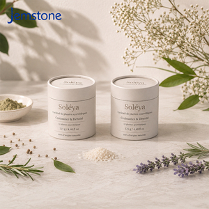 Emballage en tube cylindrique en carton kraft avec logo personnalisé, impression UV, emballage en tube en papier biodégradable pour crème de soin de la peau - Product Image 1