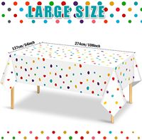 XUECE Lot de 3 nappes jetables en plastique blanc à pois pour pique-nique, mariage, anniversaire, fête du thé et réunions de famille, usage adulte