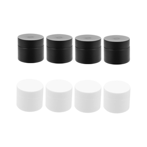 Juego de Botellas y Frascos para Cosméticos, Frascos de Plástico PP de Doble Pared Mate en Negro, Blanco, Azul y Rosa para Crema - Product Image 1