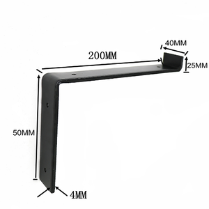 Support de cloison de stockage en fer mural en forme de L Support de panneau de couche de cadre Code d'angle Plaque métallique Support mural porteur - Product Image 6