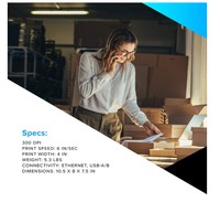 Nouvelle imprimante de codes-barres à transfert thermique de bureau ZD420t, 203 dpi, largeur d'impression 4 pouces, USB, ZD42042-T01E00EZ en stock
