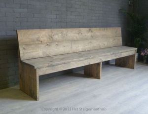 Bench Viet Nam Reclaimed Barnwood Rustic Farmhouse Bench, Vintage Rustic Home Furniture Edge <b>Wooden</b> <b>Slab</b> Long Bench - Product Image 6