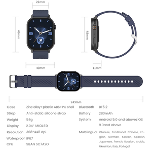Smartwatch AMOLED 50mm con Ampio Schermo a Colori HD, Impermeabile IP67, 123 Modalità Sportive, Monitoraggio Frequenza Cardiaca e Gestione della Salute per Android e iOS ZL94 - Product Image 6