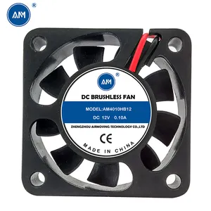 AM4010 DC 3V 7.5V 12 v 24v 40x40x10mm 40mm mikro fırçasız soğutma fanı 12 Volt 12 V bilyalı rulman Fan 4010