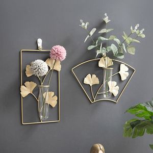 Vases à fleurs créatifs en Ginkgo Biloba, hydroponie, décoration murale dorée, autres décorations pour la maison, vente en gros - Product Image 5
