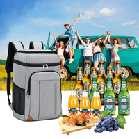 Sac à dos isotherme personnalisé avec logo, étanche et anti-fuite, avec ouvre-bouteille, grande capacité, pour pique-nique et repas en extérieur