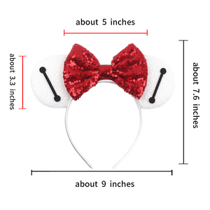 Diadema con Orejas de Ratón en Colores Clásicos de Halloween, Lazo de Lentejuelas, Accesorios para el Cabello para Niñas, Diadema Festiva para Cosplay - Product Image 5