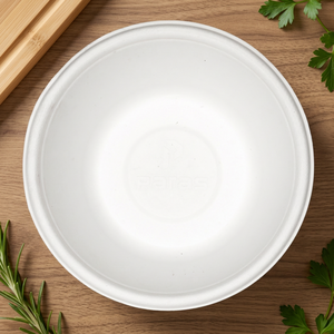 Tazón cuadrado de bagazo 100% natural, capacidad de 180 ml, gama de vajilla - Vajilla de bagazo al por mayor para alimentos ecológicos - Product Image 2