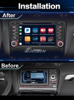 Radio Multimedia DVD Android 16 EU 7 Inch untuk Audi TT 2006-2014 Double Din Wireless CarPlay Android Auto 8GB 128GB DSP 4G IPS