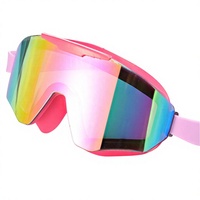 Lunettes de natation en silicone pour adultes, lunettes de natation personnalisées, matériau en silicone PC pour l'entraînement à la natation, anti-buée HD, monture large