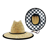 Chapeau de paille pour enfants, protection solaire, sombrero, chapeau de sauveteur personnalisé pour enfants, chapeau de plage à large bord, chapeau de paille d'été pour enfants