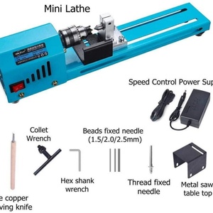 Torno de Madera Mini de 150W con Velocidad Ajustable, Herramienta Rotatoria para Pulir Perlas de Buda, Trabajos de Bricolaje en Madera, 220V/380V - Product Image 3