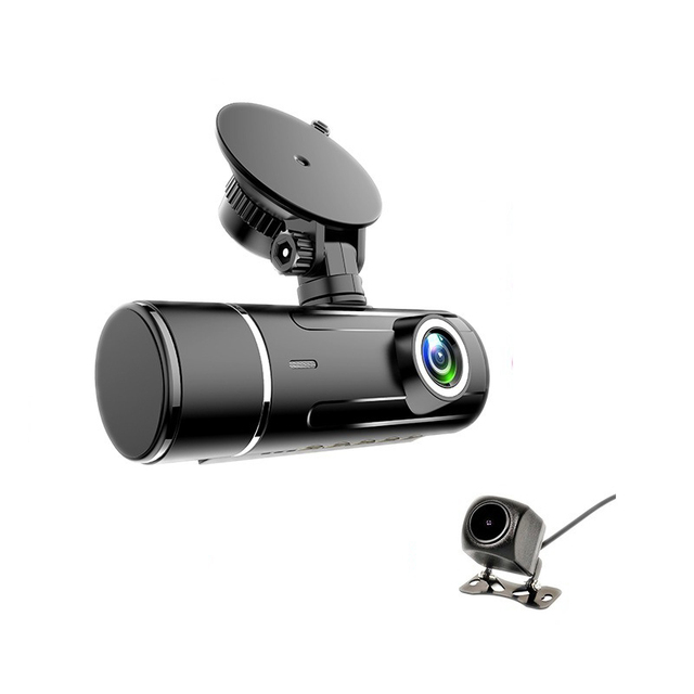 Hot-selling 1080P Dash Cam Three Lens Car Recorder with Rotatable Front & Rear Display Night Vision Parking Monitoring