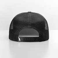 Gorras Trucker Negras de 7 Paneles con Visera Plana, Ajustables, con Parche Bordado de Logotipo Personalizado, Modelo Ri 168 para Hombre