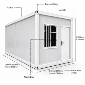 Maison conteneur détachable à 2 étages, assemblage rapide, maison modulaire préfabriquée pour dortoir de travailleurs, camp de travail, <span class=keywords><strong>appartement</strong></span> - Product Image 4
