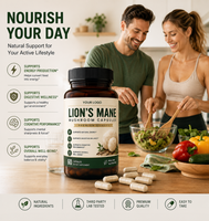 Haosen OEM ODM Extrait de Super Champignon Personnalisé Extrait de Crinière de Lion 10:1 Capsules 500mg Qualité Alimentaire Anti-âge Cerveau Adultes