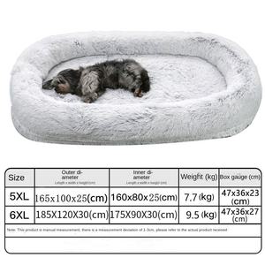 Lit géant orthopédique réglable en fausse fourrure moelleux de luxe personnalisé Offre Spéciale grand chien humain pour les humains avec couverture de fourrure lavable - Product Image 5